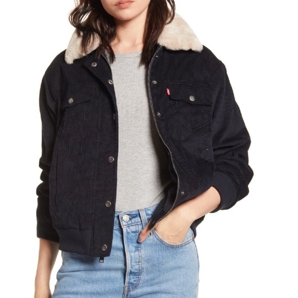 Levis The Amanda Corduroy Bomber Jacket 